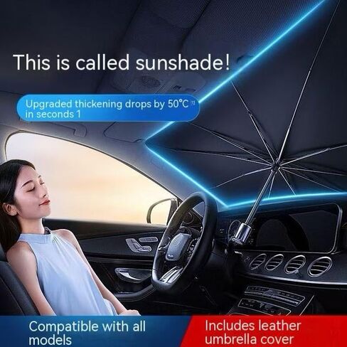 1 Piece Windscreen Sun Shade Umbrella for Honda Accord 2008-2012, UV Reflective Front Window Sun Visor Foldable Interior Shield Cover,Sedans in Saudi Arabia
