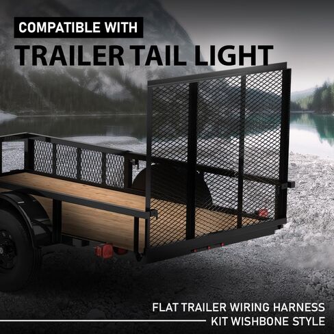 G-PLUS 22Ft 4 Pin 5 سلك مسطح مقطورة الأسلاك تسخير عدة الأسلاك النحاسية نمط عظم الترقوة صالح للقارب ATV مقطورة الذيل ضوء in Kuwait