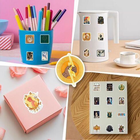 120pcs Greek Mythology Stickers Pack, Aesthetic Cartoon Cute Vinyl Waterproof Decals for Water Bottle,Laptop,Phone,Skateboard,Scrapbooking,Bumper for Party Supply in Saudi Arabia