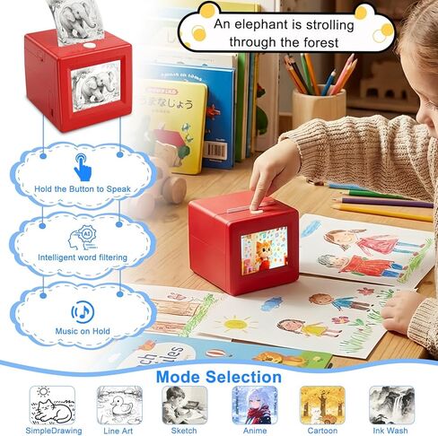AI Mini Sticker Printer with a Screen, Mini Thermal Printer for Voice-to-Image Generation, Portable Sticker Maker Ideal for DIY Crafts and Journaling in Saudi Arabia