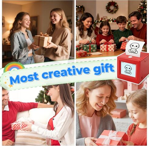 AI Mini Sticker Printer with a Screen, Mini Thermal Printer for Voice-to-Image Generation, Portable Sticker Maker Ideal for DIY Crafts and Journaling in Saudi Arabia
