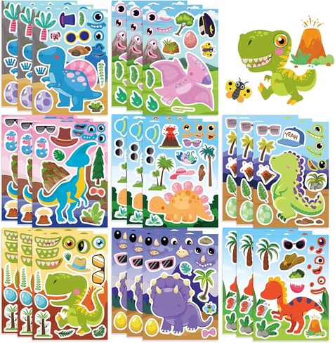 27 Sheets Donut Stickers for Kids, Make a Donut Face Stickers, Make Your Own Donut Sticker Mix and Match Sweets and Treats Fruit, Birthday Gifts DIY Art Crafts Donut Party Decoration Teacher Reward in Saudi Arabia