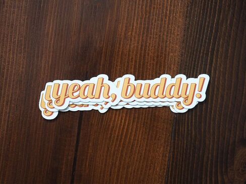ملصق Yes Buddy، ملصق صالة الألعاب الرياضية لبناء الجسم روني كولمان للقارورة المائية، الكمبيوتر المحمول، زجاجة ماء، أقوال فيلي المضحكة، اقتباسات Jersey Shore in Kuwait