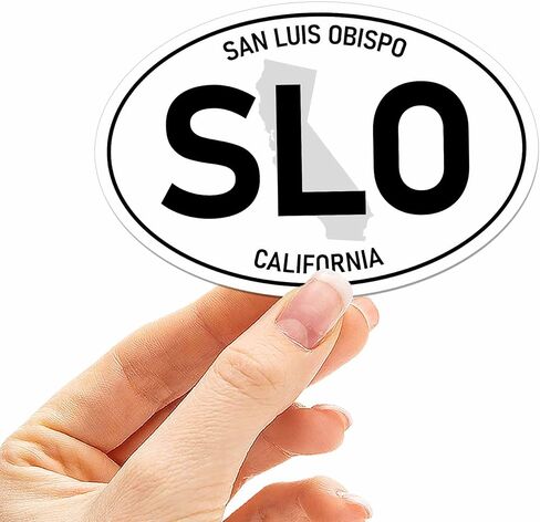 San Luis Obispo Bumper Sticker, SLO Central Coast California Decals for Hydroflask, Pismo Beach San Simeon Paso Robles Morro Bay Atascadero (Small - 3" Water Bottle Size) in Saudi Arabia