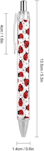 Ladybugs Pattern Ballpoint Pen Retractable Writing Ballpoint Ball Pens Gifts for Work Office Stationery Supplies Gifts in Saudi Arabia