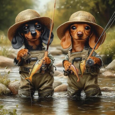 Miwixy Dachshund Dog Diamond Art Kits for Adults,Chihuahuas Diamond Painting Kits,5D Full Drill Gem Diamond Dots Paintings,Animal Round Diamond Art Canvas for Beginners Home Wall Decor 12 x 12 Inch in Saudi Arabia