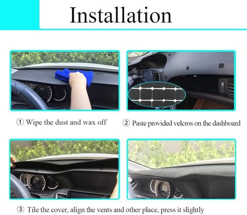حصيرة غطاء لوحة القيادة مخصصة لسيارة Honda Fit 2015-2020، Honda Jazz 2015-2019 بدون مكبر صوت، غطاء لوحة القيادة وغطاء وسادة واقي السجاد (أسود) J393 in Kuwait