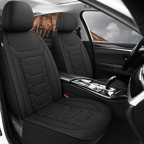 CAROMOP Breathable Car Seat Covers Full Seats,3D Air Mesh Cloth Seat Covers for Cars, Split Bench Compatible Car Interior Covers, Universal Fit Most Car Sedan Truck SUV(Black) in Saudi Arabia