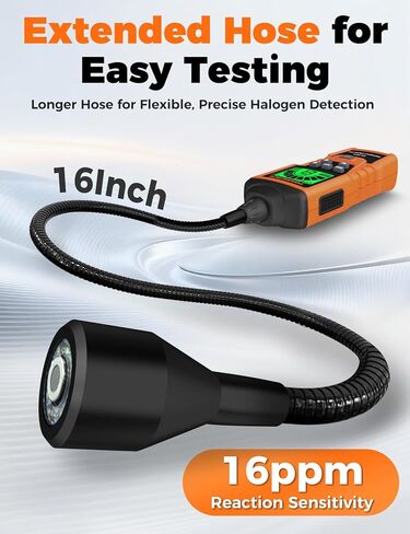 2 in 1 Rechargeable Halogen Detector POROMETISTO,Detect CFCs,HFCCS,HFCS,HFOS, 2 Sensitivity Mode Refrigerant Leak Detector Tri-Color and Alarm Function,Leak Detector for Cold Storage,Air Conditioning in Saudi Arabia