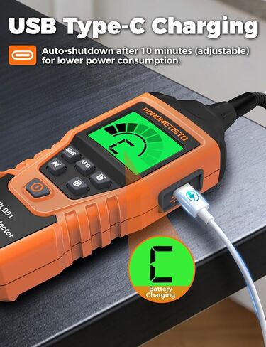 2 in 1 Rechargeable Halogen Detector POROMETISTO,Detect CFCs,HFCCS,HFCS,HFOS, 2 Sensitivity Mode Refrigerant Leak Detector Tri-Color and Alarm Function,Leak Detector for Cold Storage,Air Conditioning in Saudi Arabia