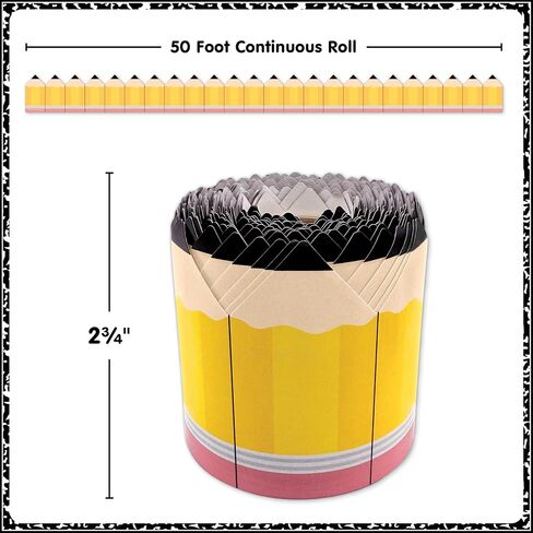 Teacher Created Resources Pencils Die-Cut Rolled Border Trim (TCR9262) in Saudi Arabia