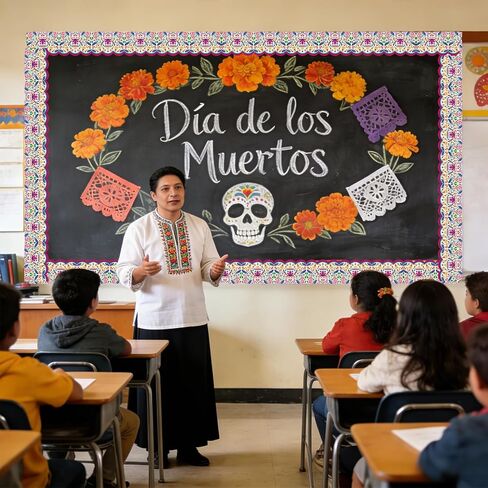 69 Feet Mexican Bulletin Board Spanish Bulletin Board Border for Mexican Fiesta Hispanic Holiday Wedding Party Office School Decoration in Kuwait