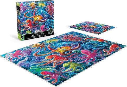 Ceaco - Glow in The Dark - Underwater Octopus - 750 Piece Jigsaw Puzzle in Kuwait