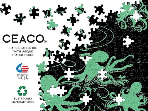 Ceaco - Glow in The Dark - Underwater Octopus - 750 Piece Jigsaw Puzzle in Kuwait