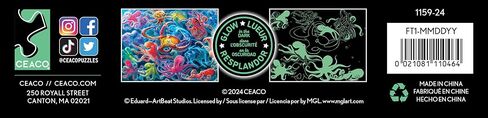 Ceaco - Glow in The Dark - Underwater Octopus - 750 Piece Jigsaw Puzzle in Kuwait