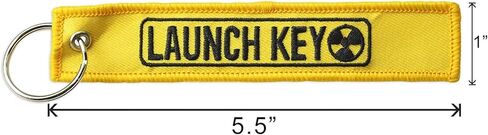 Apex Imports Nuclear Launch Yellow Remove Before Flight Style Key Chain 5.5" x 1" Motorcycle ATV Car Truck Keychain in Saudi Arabia