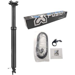 X-Fusion Manic Gravel Internal Remote Dropper, OD:27.2, Travel:50/100mm, Gravel Dropper, Gravel Dropper Post, with Remote Lever and Retail Package