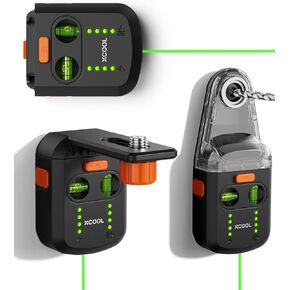 3-in-1 Laser Level with Line Laser, Drill Dust Collector & Laser Level Stand with Suction Cup, 131ft Wall Laser Level, Wall Laser Level for Picture Hanging, Painting, DIY Projects, Renovations