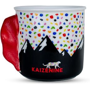 Rock Climbing Mug Cup Bouldering Finger Strength Gift for Climber Bouldering Coffee Cup Present for Climber Climbing Hold Handmade Lead Climbing Mug Handle Won't Fall Off*