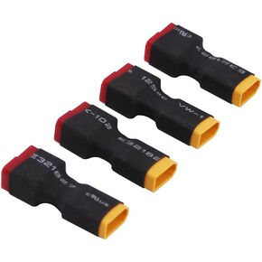 4pcs Male XT30 XT-30 to Female T-Plug Deans Style Connector Adapter(C149-4)