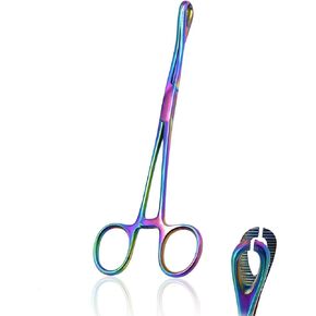 New 7" Self-Locking Sponge Forceps Slotted Multi Color