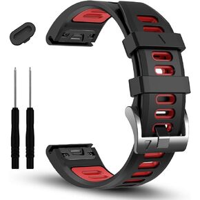 EZMVZKU 22mm Quickfit Sport Band for Garmin Fenix 7/7 Pro/6/6 Pro/5/5 Plus,Silicone Watchband Replacement Strap for Forerunner 965 955 945/Approach S62
