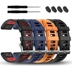 EZMVZKU سوار رياضي سريع مقاس 22 مم لـ Garmin Fenix ​​7/7 Pro/6/6 Pro/5/5 Plus، حزام ساعة بديل من السيليكون لـ Forerunner 965 955 945/Approach S62 in Kuwait