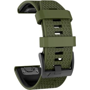 Compatible with Garmin Fenix 7 Band, 22mm Easy-fit Sport Silicone Strap for Fenix 5/Fenix 5 Plus/Fenix 6/Fenix 6 Pro Smartwatch,Sky Blue Black