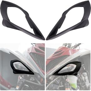 A & UTV PRO Headlight Covers for Yamaha Raptor 250 350 700 YFZ 450 YFZ450R YFZ450X Wolverine 450 350, Front Head Lamps Head Light Cover Trim Bezel Accessories, Replace OEM # 5TG-84166-01-00, 2PCS