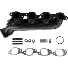 Exhaust Manifold & Gasket Kit Driver Side Left LH Compatible with Chevy GMC Truck 8.1L V8