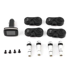 Car Intelligent Cigarette Lighter TPMS, Digital Display Screen Tire Pressure Monitoring System with 4 Internal Sensors