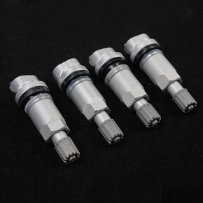 4pcs TPMS Tire Pressure Sensor Valve Stem Repair Kit Compatible with Peugeot Dodge Land Rover Volvo Mazda Jeep Chrysler Chevrolet Jaguar