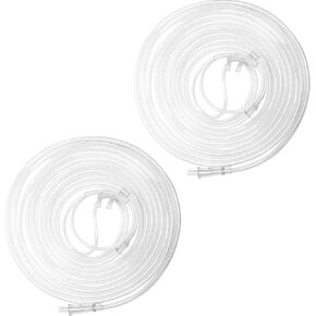 2 Packs 16.4-ft Oxygen Tubing for Home Oxygen Machine Clear Soft Touch Oxygen Cannula Tubing Nasal Cannula Tube Accessories