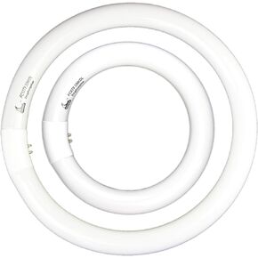 FC8T9 22W and FC12T9 32W Daylight Set , Round Fluorescent Bulb 8 inch T9 22 Watts & Circular Light Bulbs 12 inch 32 Watts kit, Circline Kitchen and Bath Fluorescent Lamp, CRI 80, DL 6500K, G10q Prong