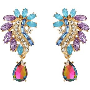 Rhinestone Earrings for Women Bridal Wedding Earrings Crystal Earrings for Brides Sparkly Drop Earrings Party Prom Wedding Guest Dresses for Women