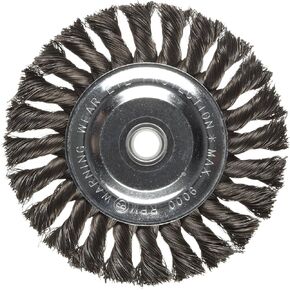 Weiler 36027 Vortec Pro 5/8"-1/2" Arbor, 6" Diameter, 0.014" Wire Size, Carbon Steel Bristles, Wide Face, Knot Wire Wheel Brush (Pack of 5) in Saudi Arabia
