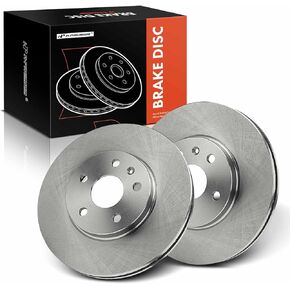A-Premium 12.44 inch (316 mm) Front Drilled and Slotted Disc Brake Rotors Compatible with Select Cadillac Models - CTS 2008-2014, 2-PC Set