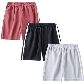 Toddler Boys Girls Active Running Shorts 3 Pack Kids Athletic Short Pants Lightweight Summer Sport Jogger Shorts