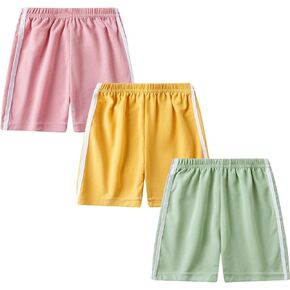 Toddler Boys Girls Active Running Shorts 3 Pack Kids Athletic Short Pants Lightweight Summer Sport Jogger Shorts