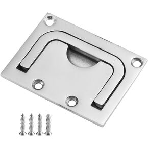 Flush Ring Pull Handle, Stainless Steel Recessed Pull Handles, Marine Boat Hatch Latches, Furniture Drawer Door Yacht Cabinet Lifting Ring Boat Hardware