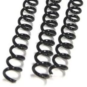 Black Plastic Spiral Binding Coils 9/16" (14mm), 115 Sheet Capacity, Qty 100