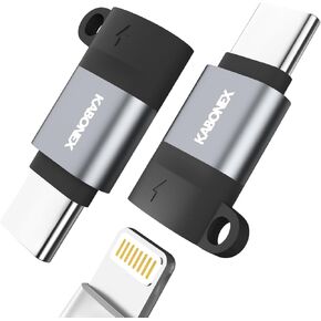 Lightning Female to USB-C Male Adapter | 30W PD Fast Charging | Compatible with iPhone15/Plus/Pro/Pro Max and More Type C Devices, Not for Audio/OTG