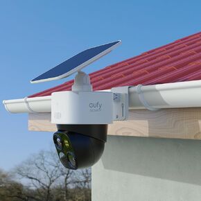 Outdoor Gutter Mount Bracket for Eufy S340, Adjustable, Weatherproof and Flexible Bracket Compatible with Eufy S340 Solar Security Camera (White)