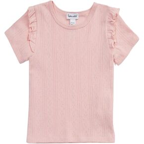 Splendid Girls' Pointelle Short Sleeve Tee