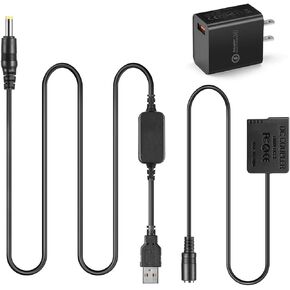5V USB Adapter Kit + QC3.0 USB Adapter + DMW DCC8 BLC12 BLC12E Couplers for Lumix DMC DMC-FZ1000 FZ2000 FZ2500 FZ300 G7 G6 G5 GH2 FZH1 GH2S GX8 G80 G81 G85 DC-G90 DC-G91 DC-G95 DC-G99