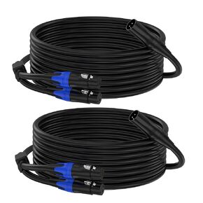 XLR Splitter Y Cable 2 Female to 1 Male, Microphone XLR Breakout Cable Balanced Left and Right Dual Female to Single Male, for Mixer/Speaker/MIC, 3.3FT-2Pack