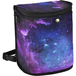 senya Car Trash Can Car Garbage Can Car Waste Basket, Leak-Proof Car Trash Bin,Universe Galaxy Nebula Space Car Trash Hanging Car Accessories Interior Car Organizer Bag
