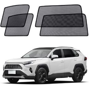 XCBYT Car Window Shades - 4 Pack for 2019-2024 Toyota RAV4 Side Window Sun Shade, Car Window Shade for Baby with Breathable Mesh, Insulate Heat and UV Rays, Suitable for Sleep Camping Breastfeeding