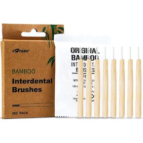 فرش الخيزران بين الأسنان، مقبض صديق للبيئة وقابل للتحلل، منظف بين الأسنان قابل للتحلل الحيوي، عدد 16 in Kuwait