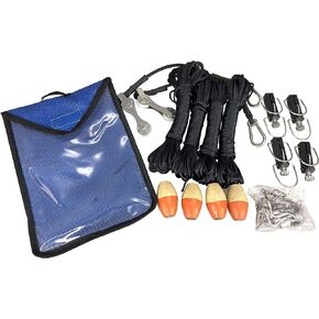 Pactrade Marine Boat Premium Double Outrigging Kit 2-Rigs 2-Poles Hardware Clips